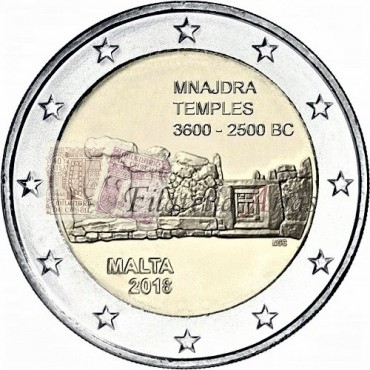 2€ 2018 Malta - Templo Mnajdra