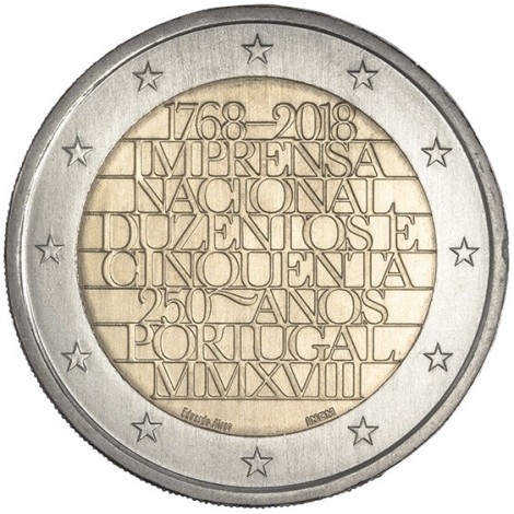 2€ 2018 Portugal - Imprenta nacional