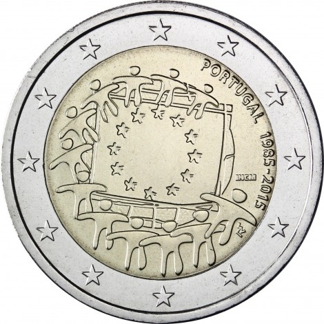 2€ 2015 Portugal - Bandera europea