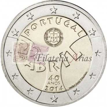 2€ 2014 Portugal - 25 de abril