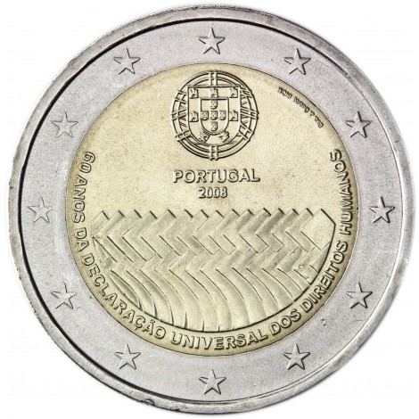 2€ 2008 Portugal - Derechos Humanos