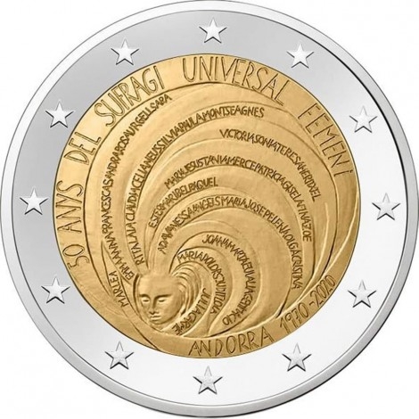 2€ 2020 Andorra - Sufragio universal