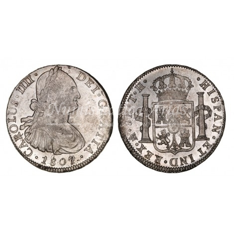 Carlos IV. 8 reales. 1807. México.