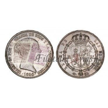 Isabel II. 20 reales. 1850. Madrid.