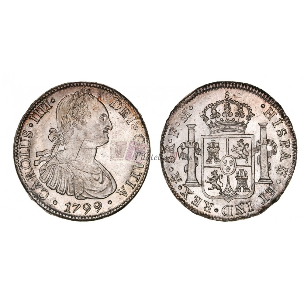 Carlos IV. 8 reales. 1799. México. SC-