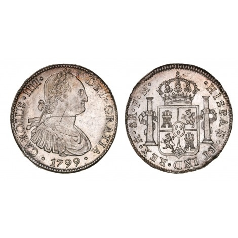 Carlos IV. 8 reales. 1799. México. SC-