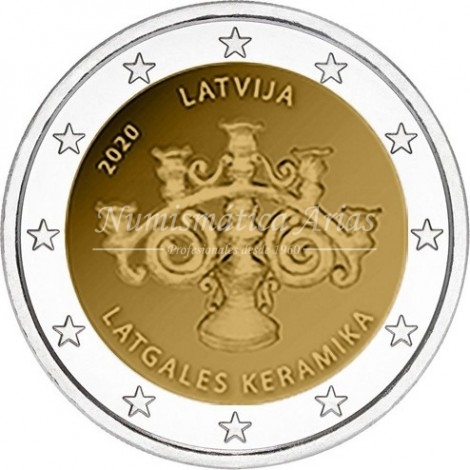 2€ 2020 Letonia - Cerámica de Latgale