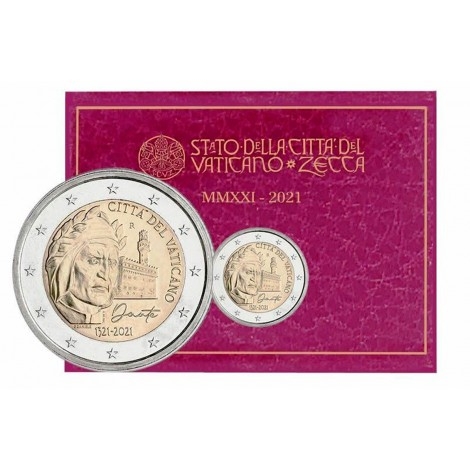 2€ 2021 Vaticano - Dante Alighieri