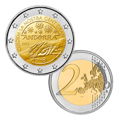 2€ 2021 Andorra - Cuidemos de nuestros mayores