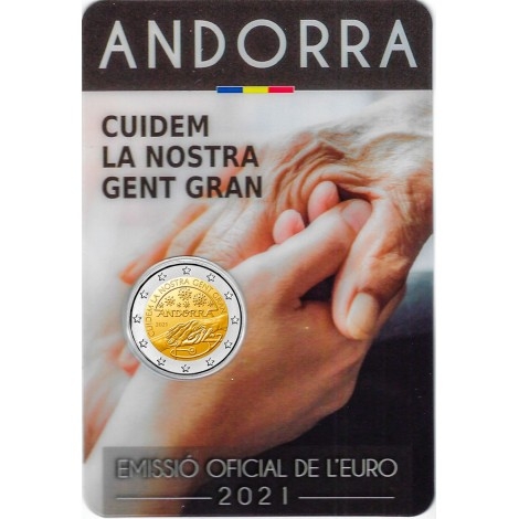 2€ 2021 Andorra - Cuidemos de nuestros mayores - Cartera