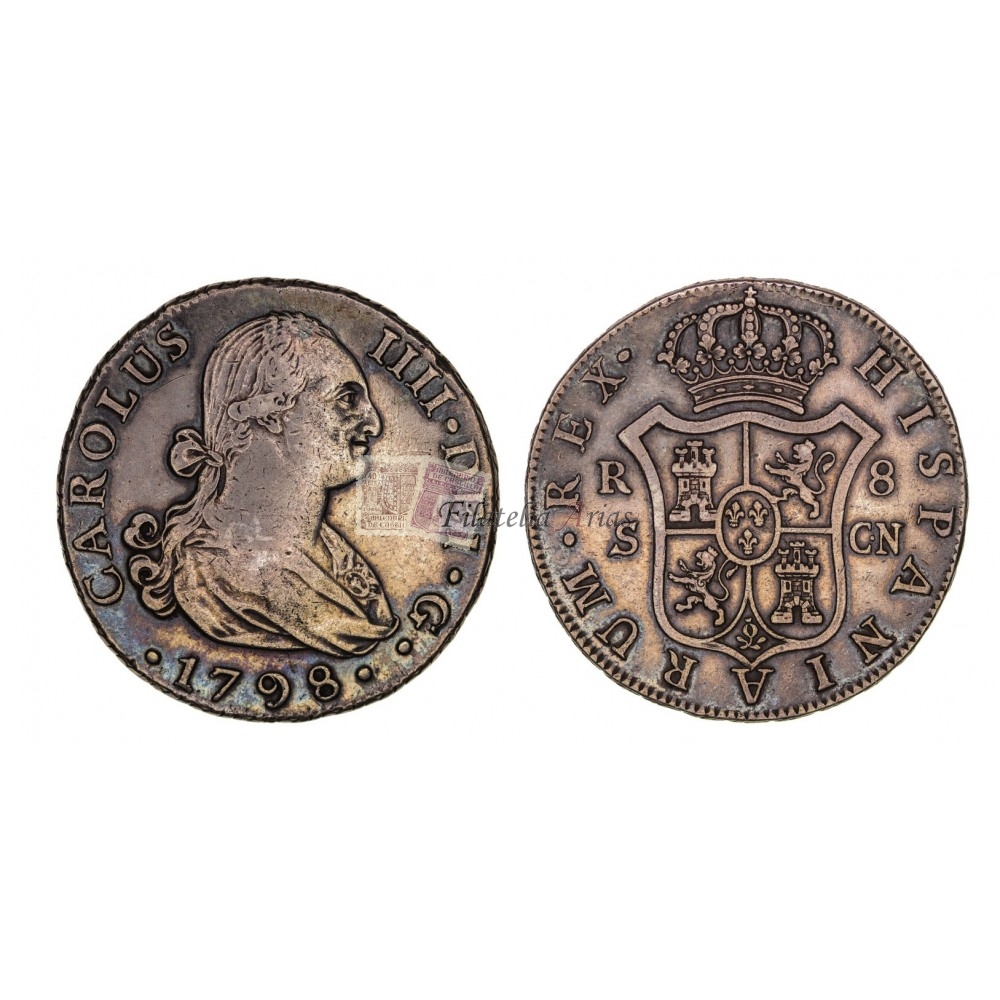 Carlos IV. 8 reales. 1798. Sevilla. RARA.