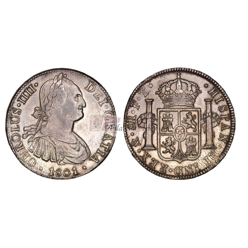 Carlos IV. 8 reales. 1801. México. EBC