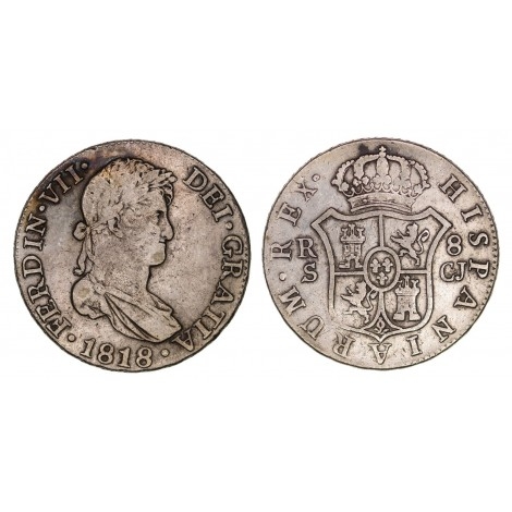 Fernando VII. 8 reales. 1818. Sevilla.