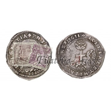 Felipe III. 1/2 escudo. 1611. Messina. DC. MBC+