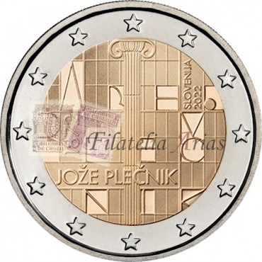 2€ 2022 Eslovenia - Arquitecto Jože Plečnik