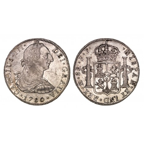 Carlos III. 8 reales. 1780. México. Ensayador: FF. EBC-
