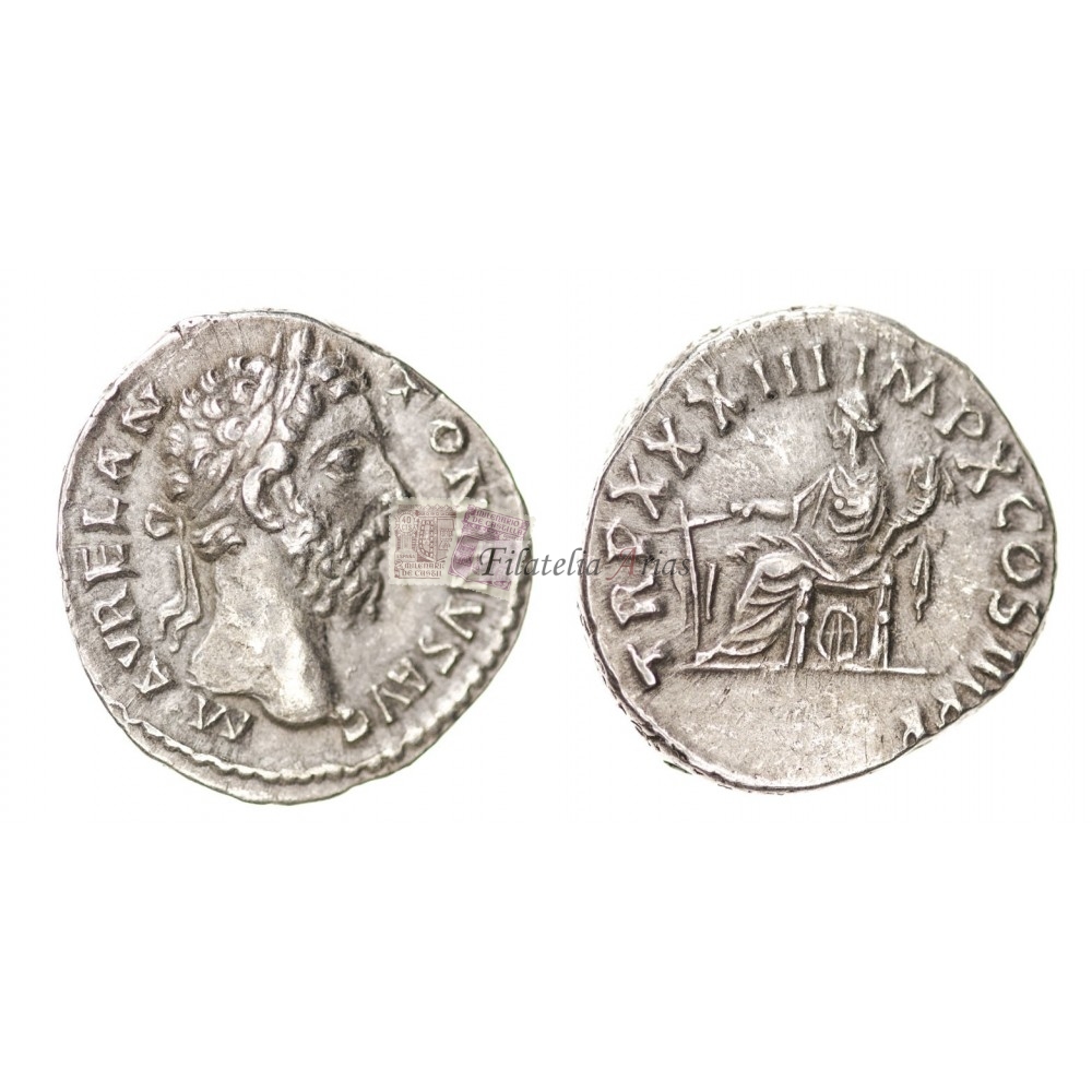 Marco Aurelio. Denario (179 d.C.)