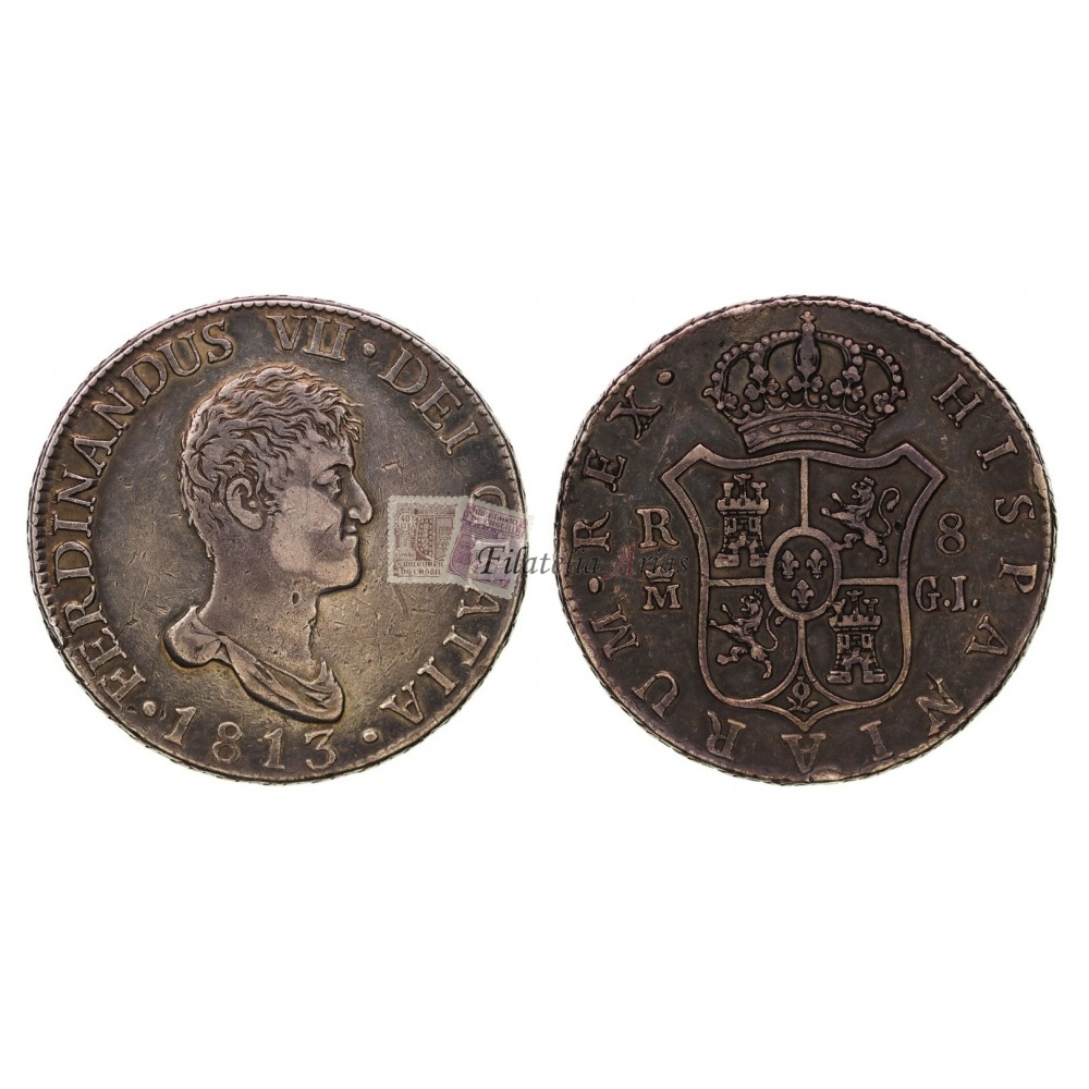 Fernando VII. 8 reales. 1813. Madrid. GJ. EBC-