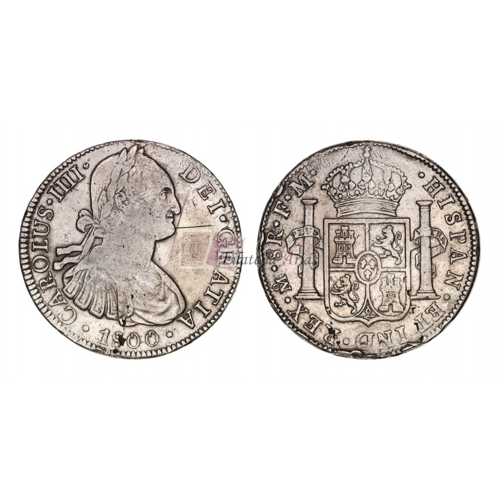 Carlos IV. 8 reales. 1800. México. Ensayador FM. MBC-