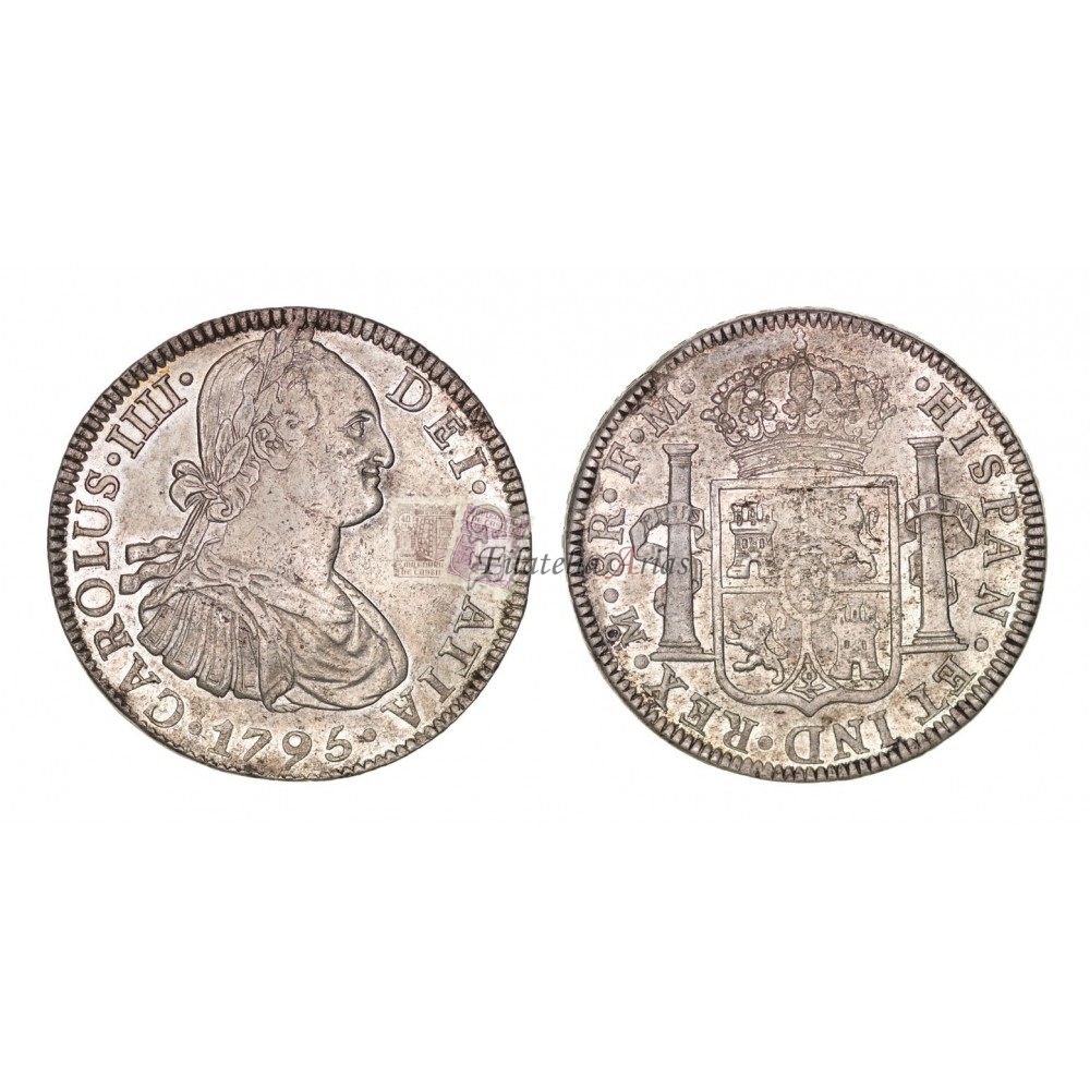Carlos IV. 8 reales. 1795. México. Ensayador FM. MBC+