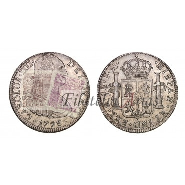 Carlos IV. 8 reales. 1793. México. Ensayador FM. EBC-