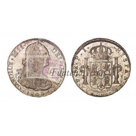 Carlos IV. 8 reales. 1808. Potosí. PJ.