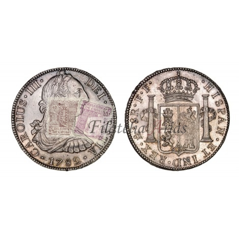 Carlos III. 8 reales. 1782. México. Ensayador: FF. SC-