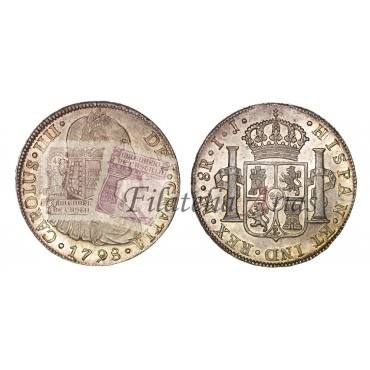Carlos IV. 8 reales. 1797. Lima. Ensayador IJ. EBC
