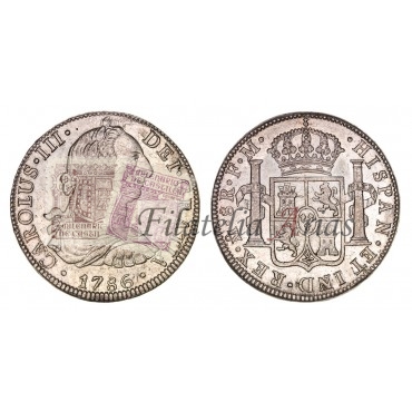 Carlos III. 8 reales. 1786. México. Ensayador: FM. EBC