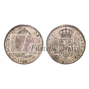 Carlos III. 8 reales. 1788. Potosí. Ensayador: PR. EBC