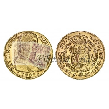 Fernando VII. 8 escudos. 1809. Santiago. Ensayador: FJ.