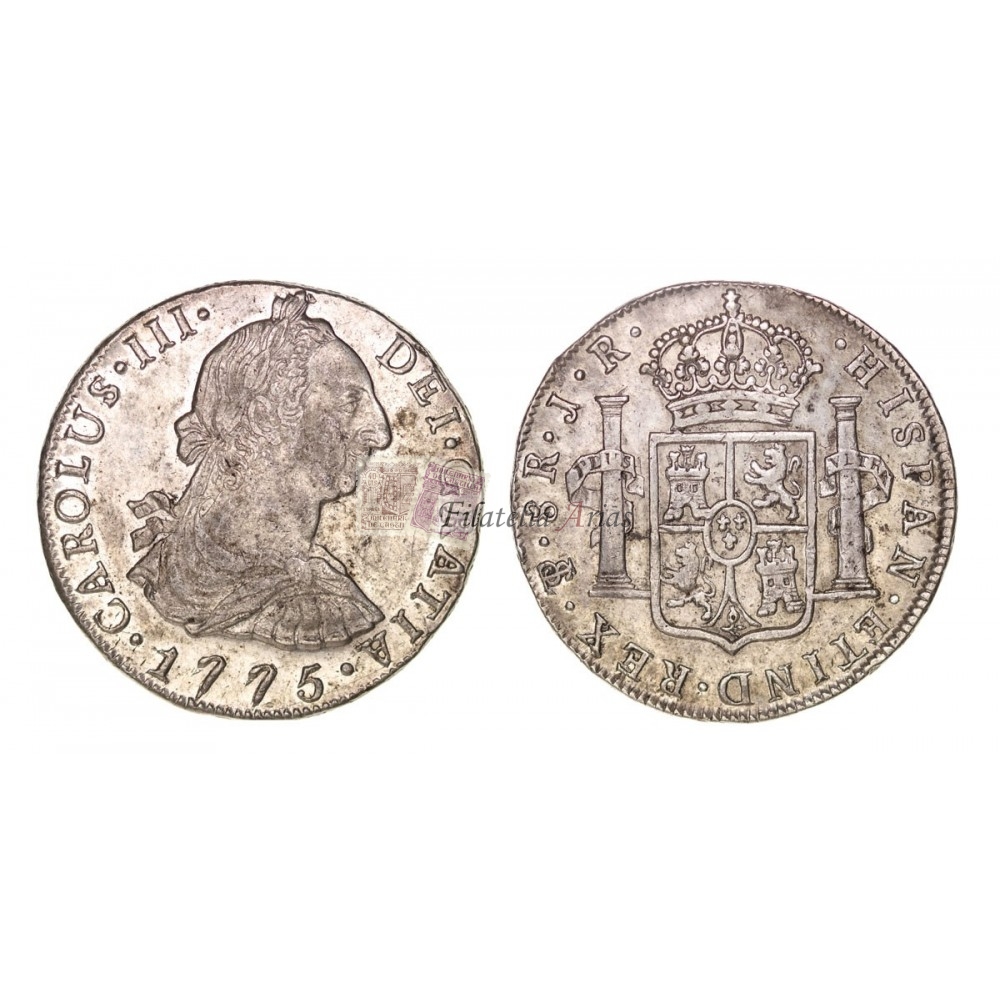 Carlos III. 8 reales. 1775. Potosí. JR.