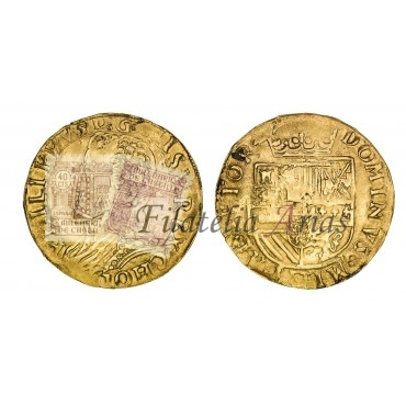 Felipe II. 1/2 real de oro. Dordrecht.