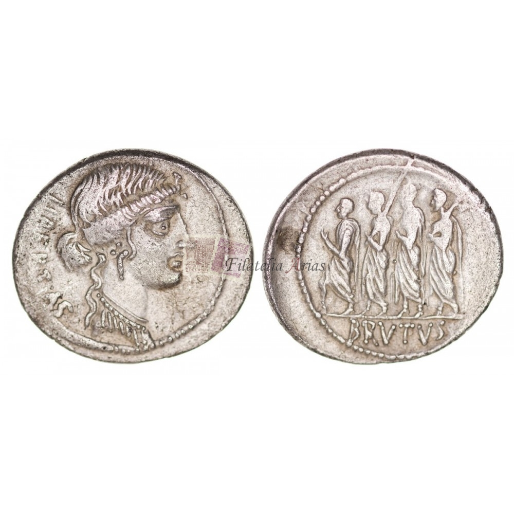 Brutus/Bruto. Denario (54 a.C.). EBC