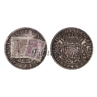 Fernando VI. 1753. 8 reales. México. Ensayador: MF. EBC