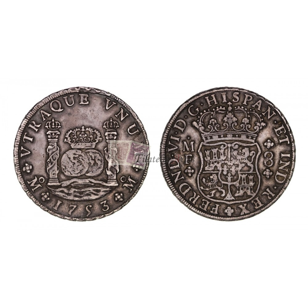 Fernando VI. 1753. 8 reales. México. Ensayador: MF. EBC