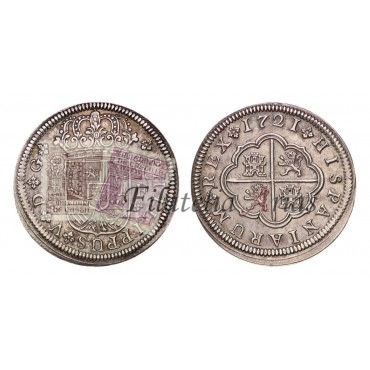 Felipe V. 2 reales. 1721. Segovia. Ensayador: F. SC-