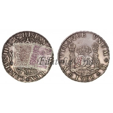 Carlos III. 8 reales. 1768. México. Ensayador: MF. EBC+.