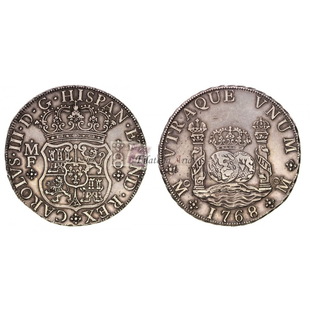 Carlos III. 8 reales. 1768. México. Ensayador: MF. EBC+.