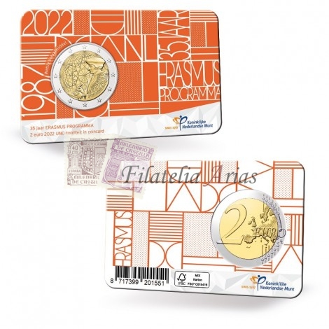 2€ 2022 Holanda - Erasmus (coincard)