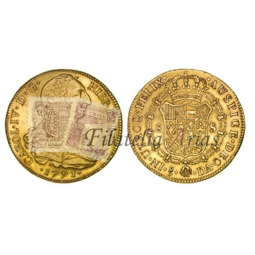 Carlos IV. 8 escudos. 1791. Santiago. Ensayador: DA. EBC