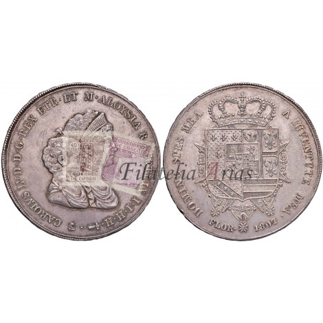 Florencia. Dena de 10 Liras. 1807. EBC+