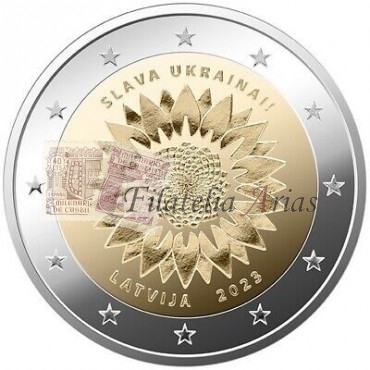 2€ 2023 Letonia - Girasol Ucrania