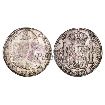Carlos IV. 8 reales. 1792. México. Ensayador: FM. MBC-