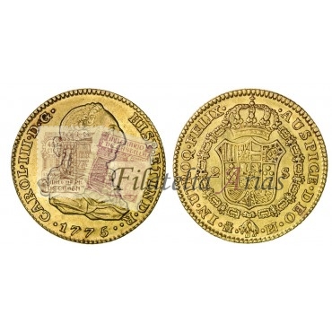 Carlos III. 2 escudos. 1775. Madrid. Ensayador: PJ. EBC+