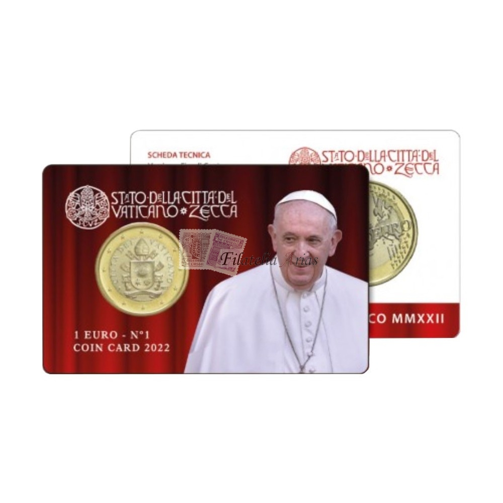 Moneda 1€ Vaticano 2022 - Coincard Nº1