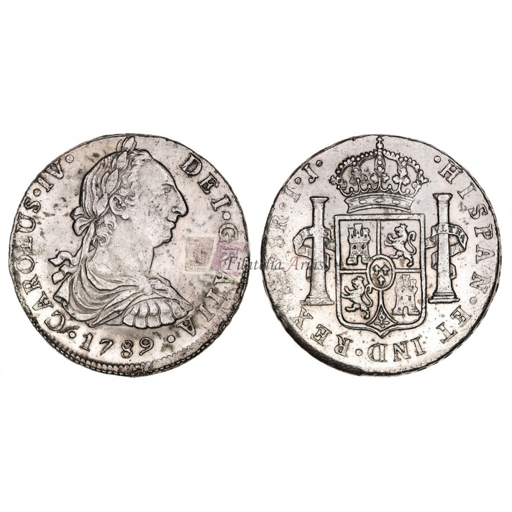 Carlos IV. 8 reales. 1789. Lima. Ensayador: IJ. EBC