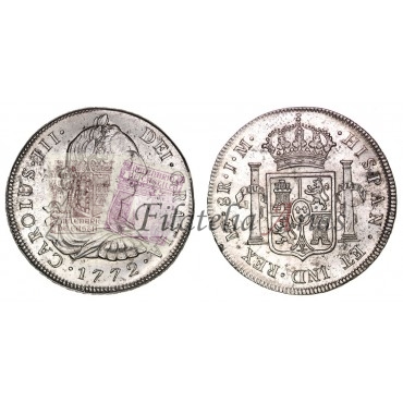 Carlos III. 8 reales. 1772. Lima. Ensayador: JM. SC-
