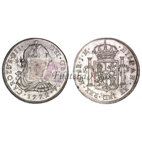 Carlos III. 8 reales. 1772. Lima. Ensayador: JM. SC-