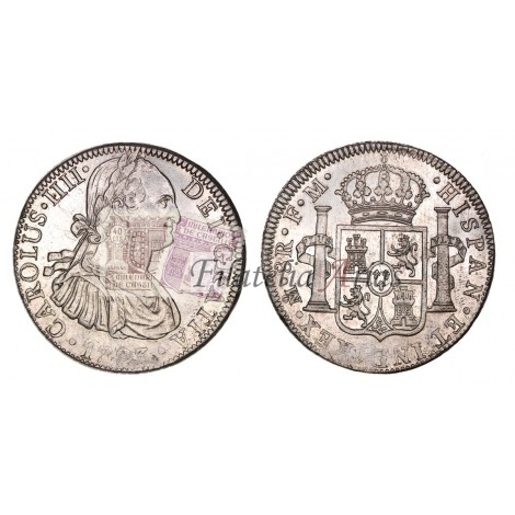 Carlos IV. 8 reales. 1793. México. Ensayador FM. EBC+